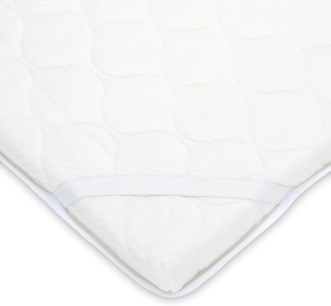 FabiMax wasserdichte, kochfeste Molton-Matratzenauflage für Laufgitter 100x100 cm Weiss Molton / PU