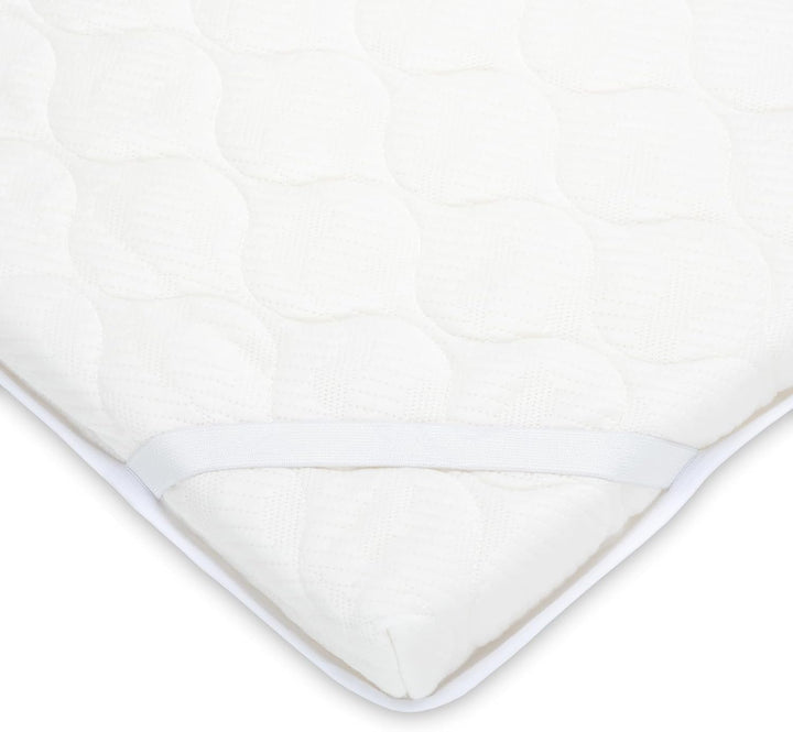 FabiMax wasserdichte, kochfeste Molton-Matratzenauflage für Laufgitter 100x100 cm Weiss Molton / PU
