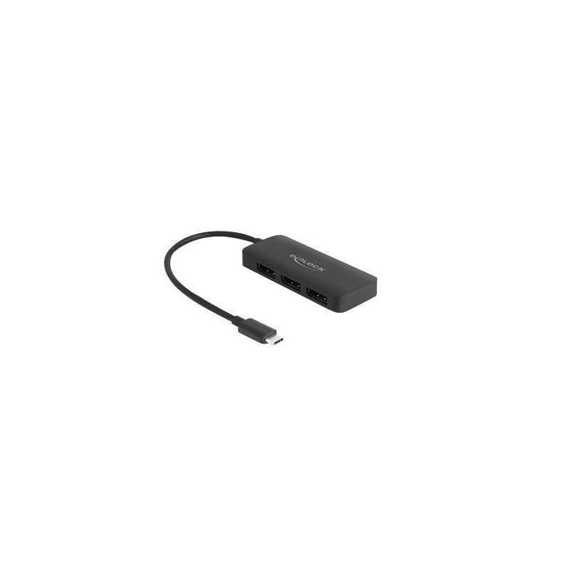 DeLOCK DisplayPort Splitter USB-C > 3x DisplayPort Splitter MST 4K 60Hz