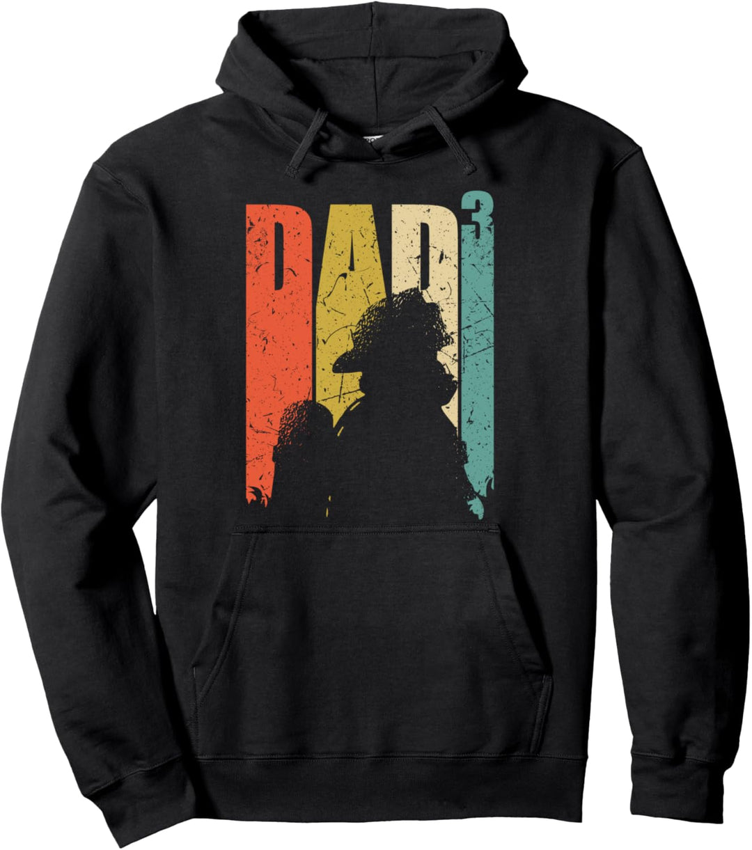 Dad hoch 3 Feuerwehrmann Feuerwehr Papa 3 Kinder Pullover Hoodie