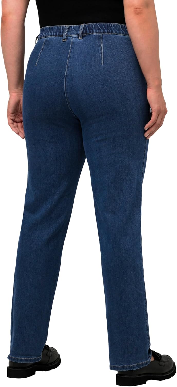 Ulla Popken Damen Mony Jeans 53W / 32L Blue Denim, 53W / 32L Blue Denim