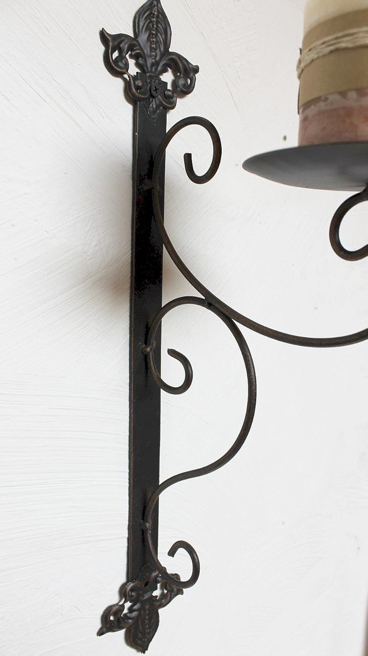DanDiBo Wandkerzenhalter 12111 Kerzenhalter aus Metall Wandleuchter 47 cm Kerzenleuchter