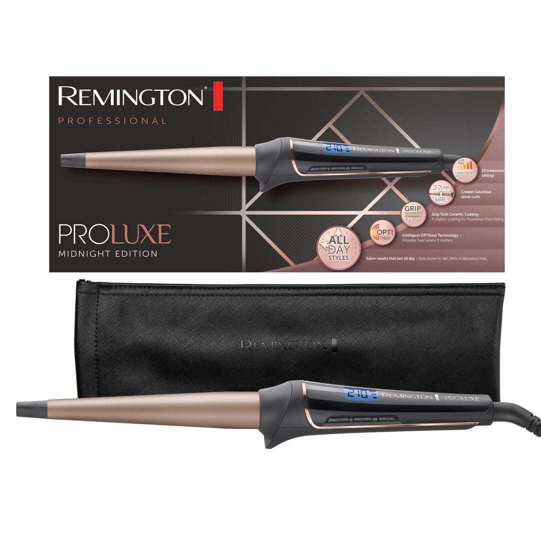 Remington Lockenstab grosse Locken & natürliche Wellen [kegelförmig 25-38mm] PROluxe Midnight (OPTIh