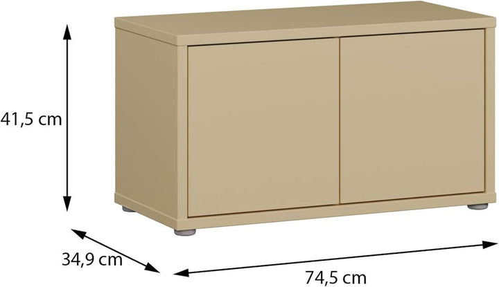 Forte Alice Springs Sitzbank 70 80, 2-türig, modern-minimalistisch, Holzwerkstoff, Flur/Schlafzimmer