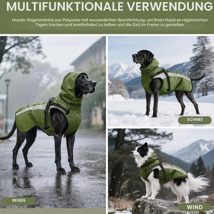 Hund Regenmantel wasserdichte Regenmäntel für Hunde Regenjacken mit Kapuze Haustier Regen Poncho Man