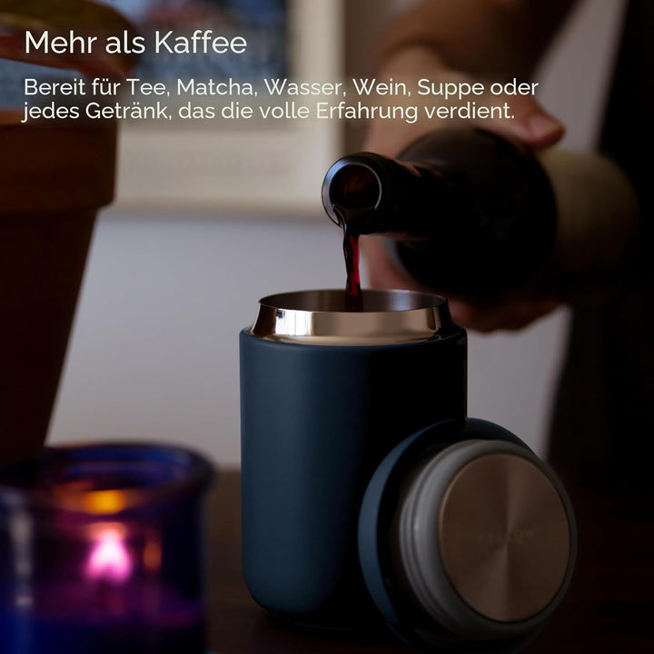 Fellow Carter Everywhere Tasse, vakuumisoliert, mit True Taste Keramikbeschichtung, Mattschwarz, 473