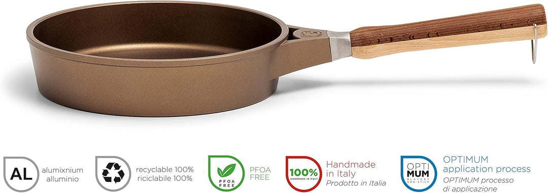 Professionelle Antihaft-Induktionspfanne, 16 cm, antihaftbeschichtet, 16 cm, für Induktion mit abneh