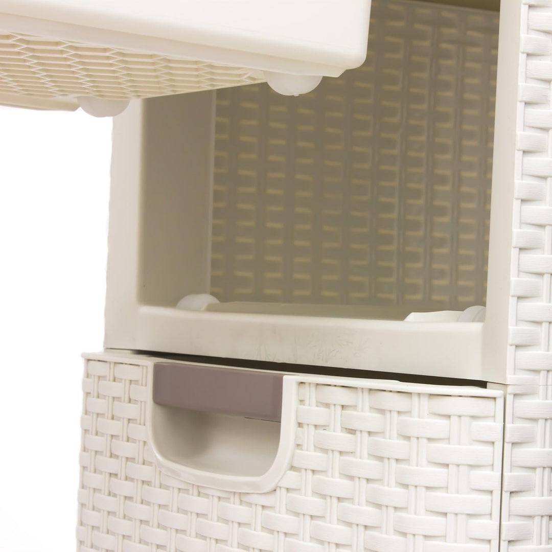 CURVER Regal mit 4 Schubladen STYLE Regal mit 4 Schubladen, Polypropylene, cremig, 33x38x79