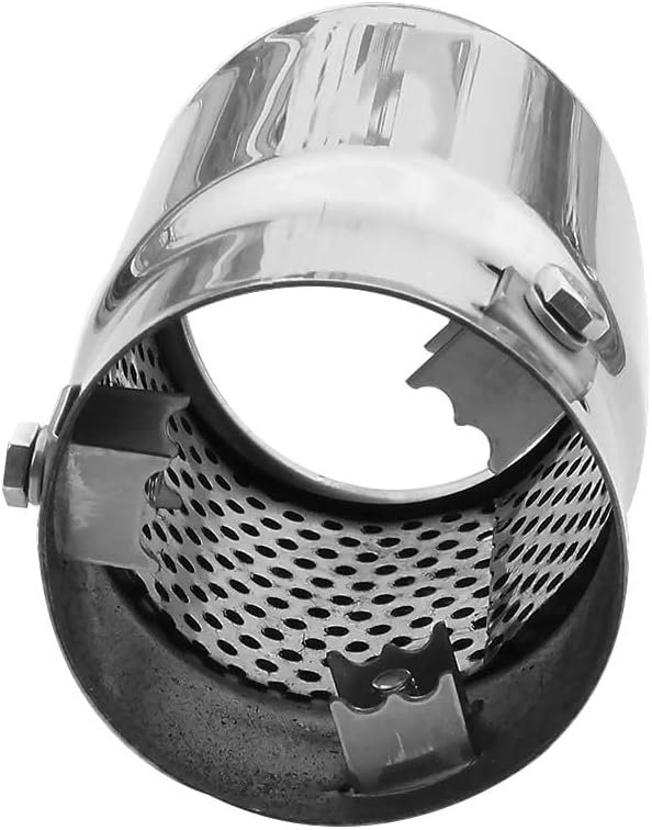 Auspuffblende Endrohr Auspuff Universell Schalldampf Edelstahl Rund bis 63mm Chrom AutoHobby