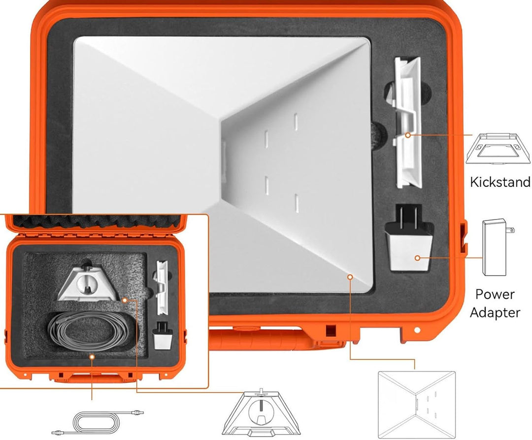 starlinkss Mini Case, IP67 Water Proof Hard Storage Box with Custom Foam for starlinkss Mini Antenna