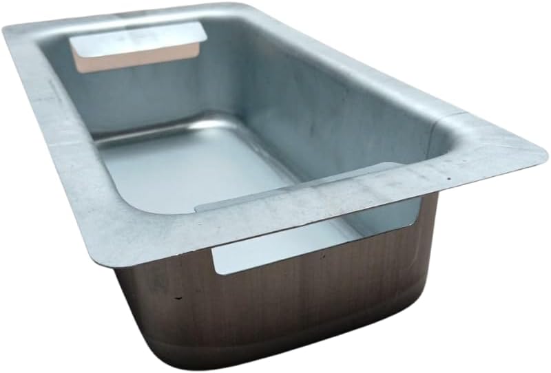 Ascheschublade aus verzinktem Stahl, 30 x 16 cm, Aschenbecher