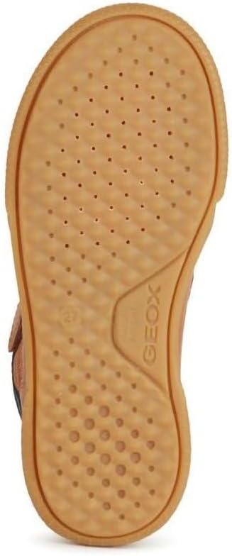 Geox Herren J Poseido Boy B Sneakers 24 EU Cognac Blue, 24 EU Cognac Blue