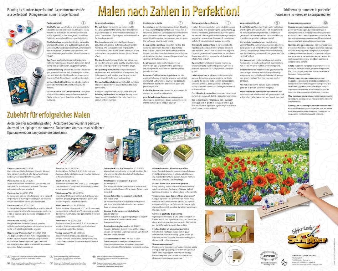Schipper 609130824 Malen nach Zahlen - Blumenwiese - Bilder malen für Erwachsene, inklusive Pinsel u