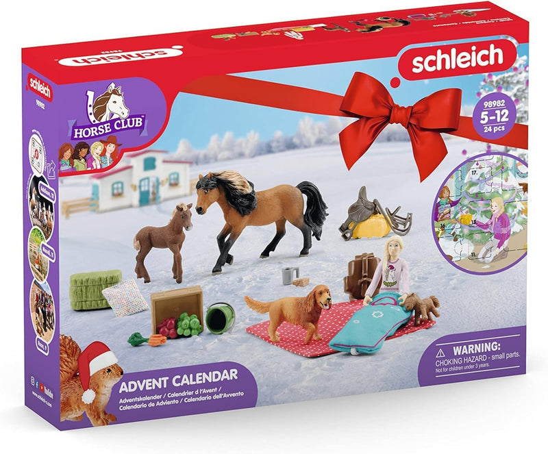 schleich 98982 Adventskalender 2023 HORSE CLUB, ab 5 Jahren, HORSE CLUB - Spielset, 24 Teile