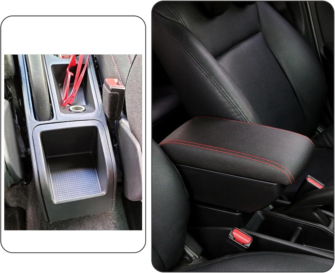 YJYWZH Compatible with SEAT Ibiza 6F Armlehnen 2017-2024 Mk5 Auto Mittelkonsole Aufbewahrungsbox Arm