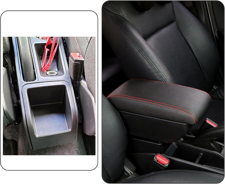YJYWZH Compatible with SEAT Ibiza 6F Armlehnen 2017-2024 Mk5 Auto Mittelkonsole Aufbewahrungsbox Arm