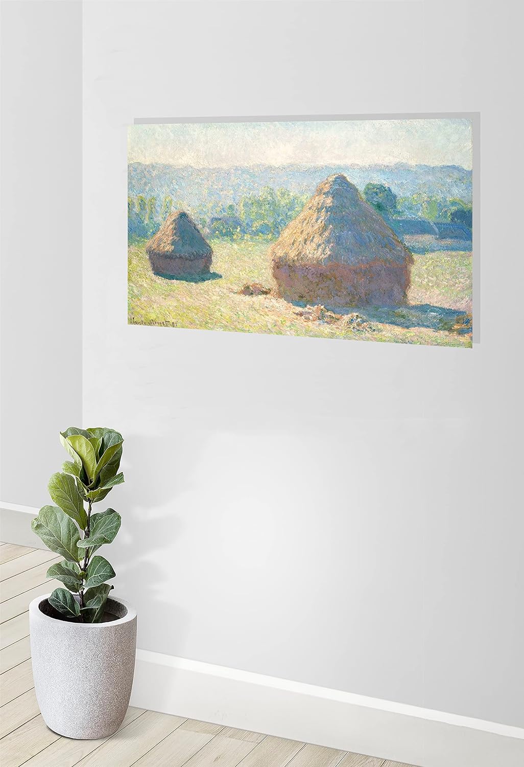 Claude Monet Leinwanddruck, abstrakt, gerahmt, 86 x 61 cm