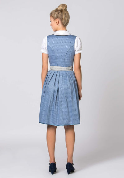 Stockerpoint Damen Dirndl INES Kleid für besondere Anlässe 40 Blau-grau, 40 Blau-grau