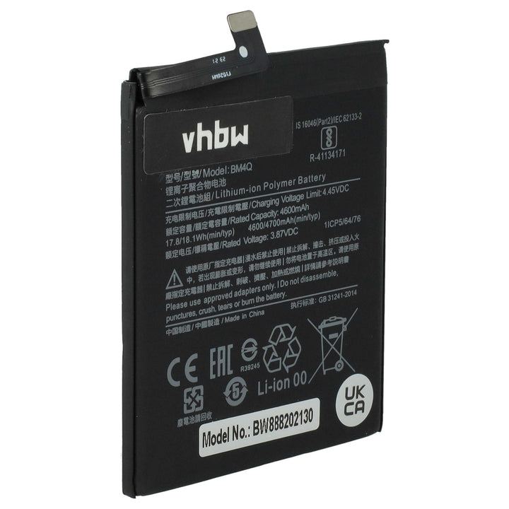 vhbw Akku kompatibel mit Xiaomi Pocophone M2004J11G, Poco F2 Pro 5G Handy Smartphone Telefon (4400 m