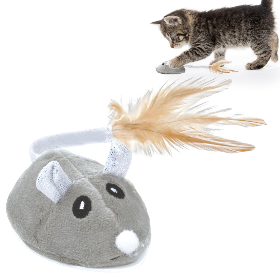 Katzenspielzeug Elektrisch Spielmaus, mit USB Kabel Wiederaufladbares, Katzenspielzeug Mäuse, Cat To