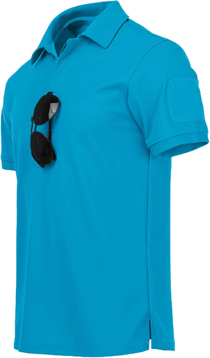 geeksport Poloshirt Herren Kurzarm Freizeit Sport Polo Golf Tshirts Männer Polohemd Blau Grün 3XL, B