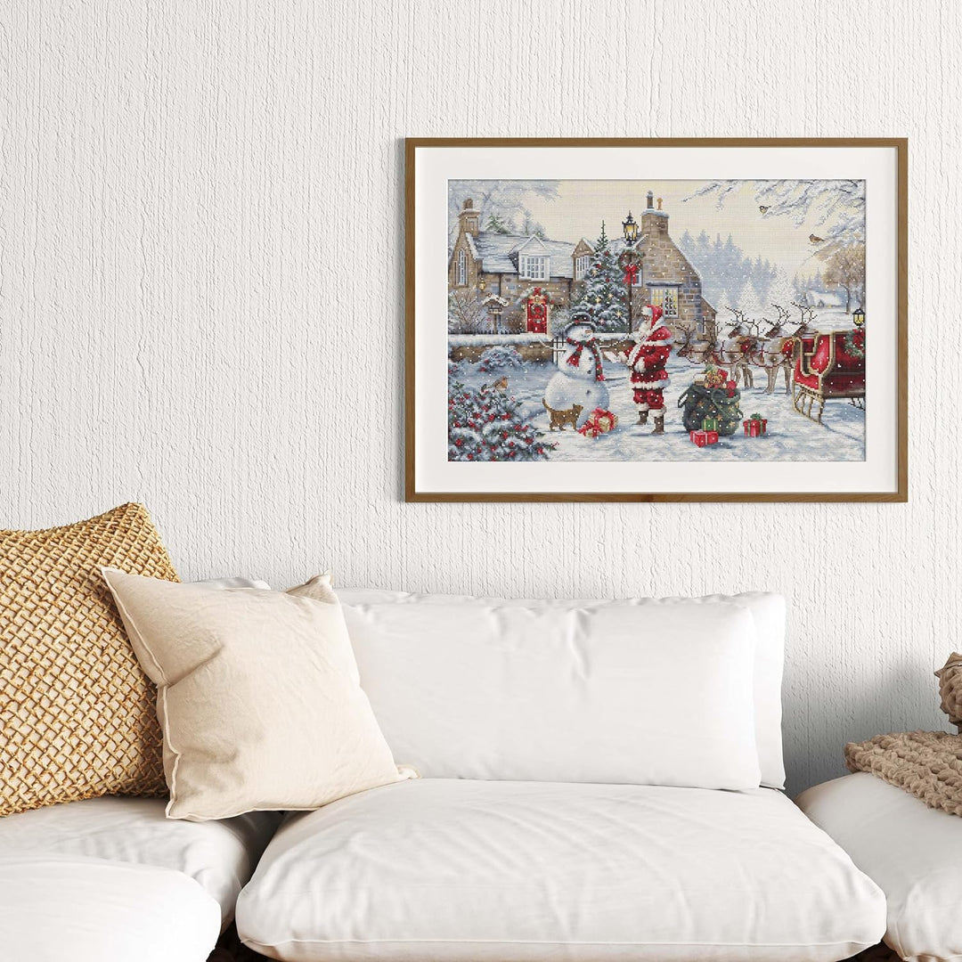 Kreuzstich-Set Luca-S Gold Santa's Cottage, BU5011, Handarbeitsset