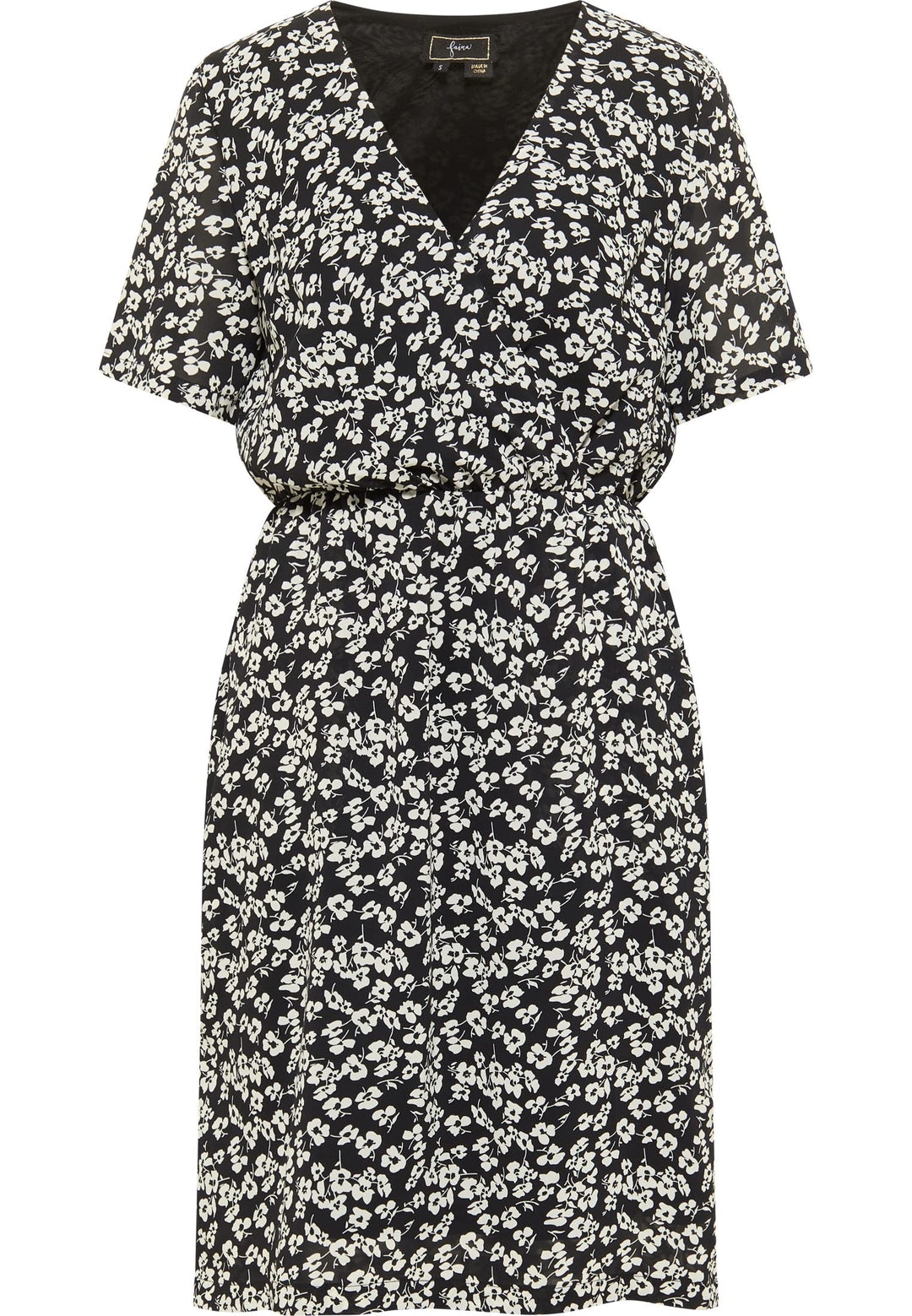 faina Damen Kleid XL Schwarz Weiss