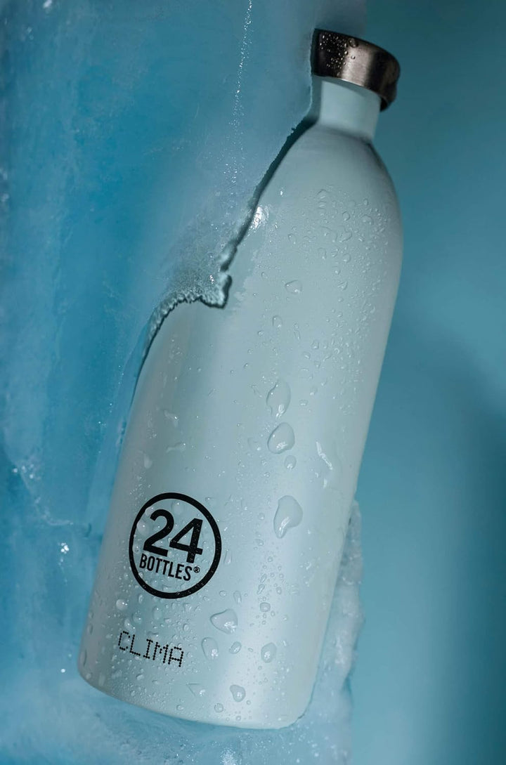 24 Bottles Clima Bottle Isolierflasche aus lebensmittelechtem Edelstahl in der Farbe Gold Blue, 500m