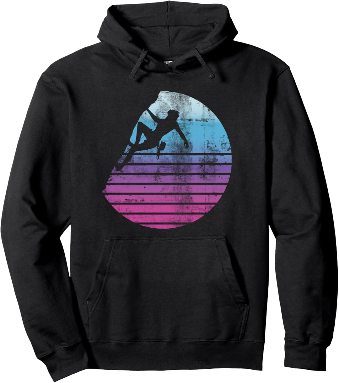 Vintage Bouldern Klettern Freiklettern Bouldersport Pullover Hoodie