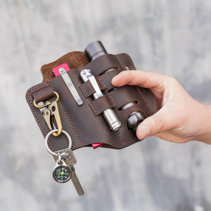 VIPERADE PJ13 Plus Leder EDC Leder Tasche Organizer und Halter für Werkzeuge und Outdoor-Ausrüstung