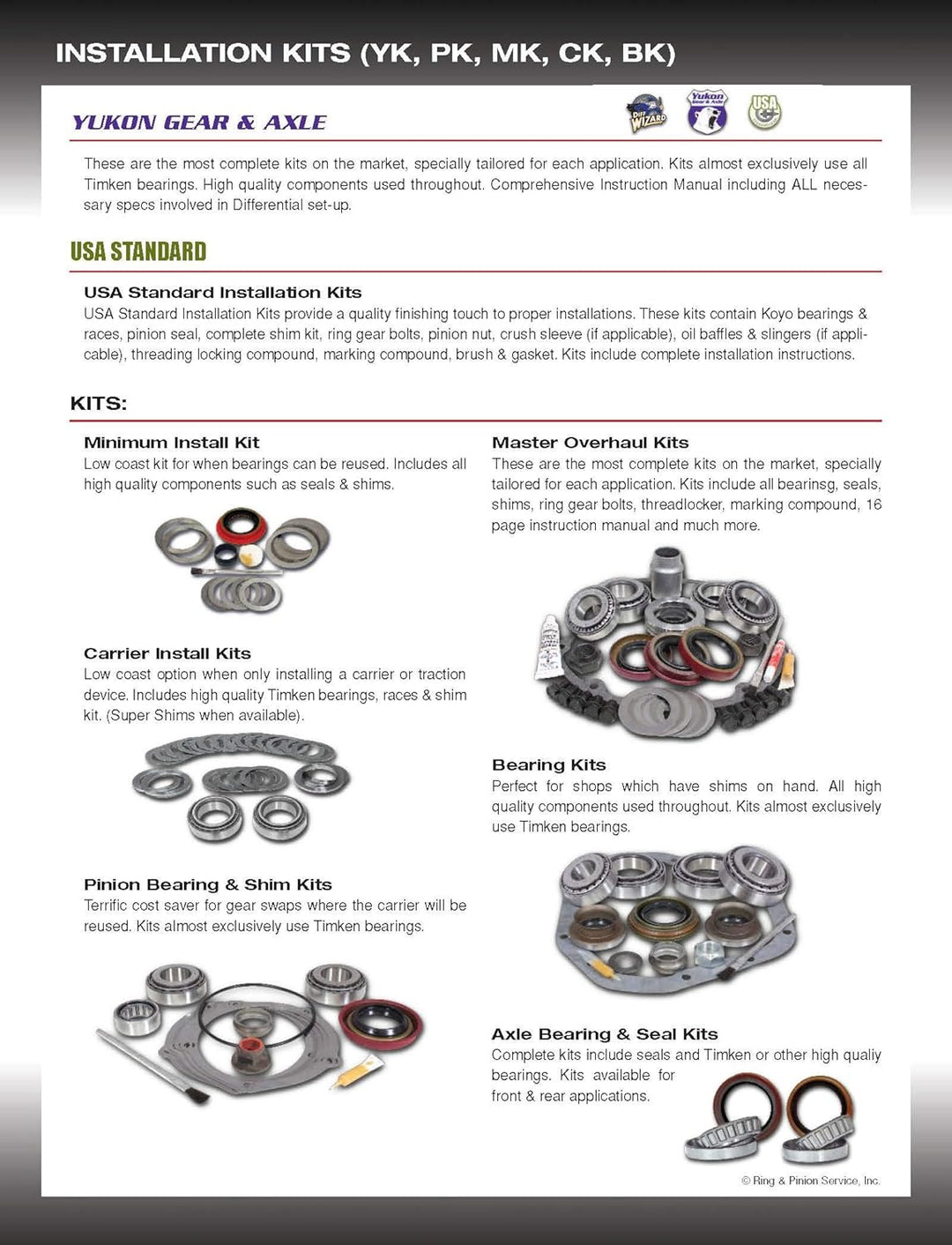 Yukon Gear SK CSF8.8 Crush Sleeve Eliminator Kit 22,4 cm/19,1 cm Differential Quetschhülsen-Eliminat