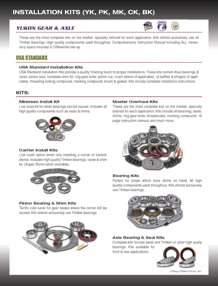 Yukon Gear SK CSF8.8 Crush Sleeve Eliminator Kit 22,4 cm/19,1 cm Differential Quetschhülsen-Eliminat