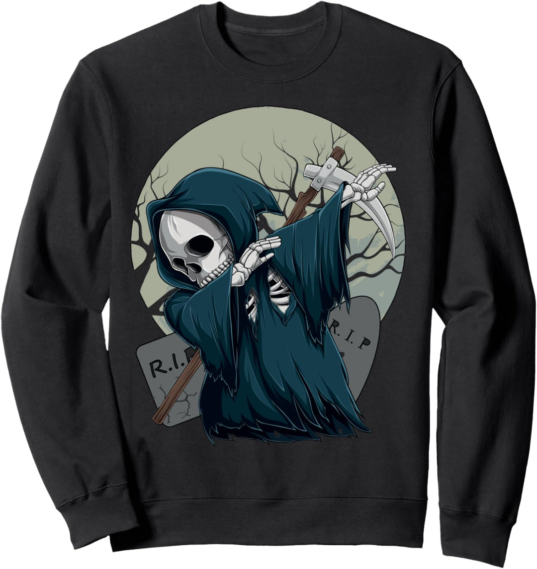 Halloween Kostüm Sensenmann Sense Sichel Kinder Herren Sweatshirt