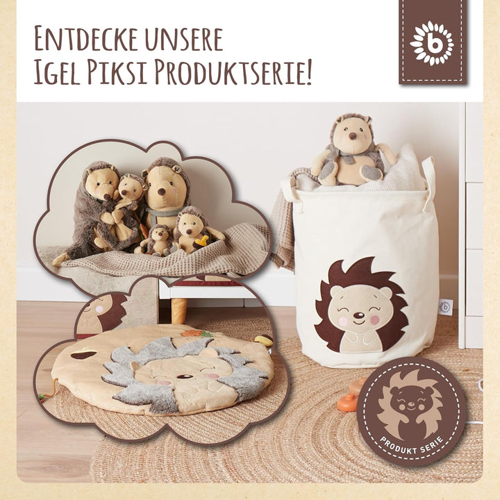 Bieco Aufbewahrungsbox mit Deckel gross für Kinderzimmer - Igel Piksi - Spielzeugkiste mit Deckel Au