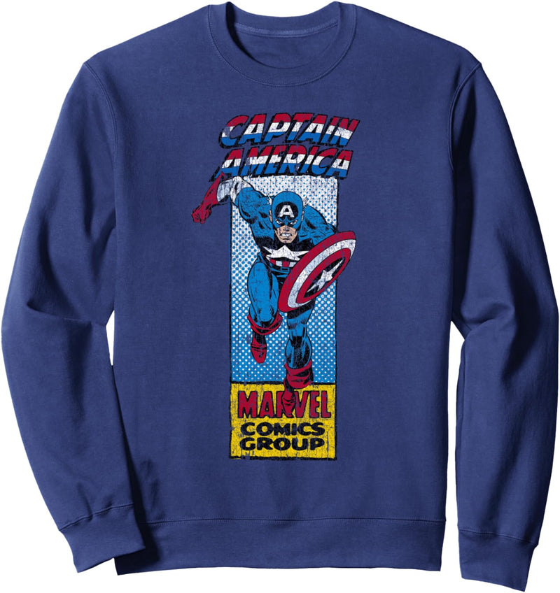 Marvel Captain America Thin Comic Panel Sweatshirt