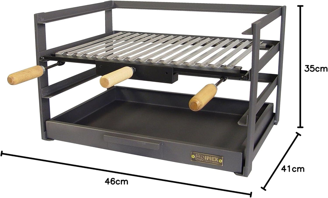 IMEX EL ZORRO 71477.0 Grillschublade mit Grill, Schwarz, 46 x 41 x 35 cm