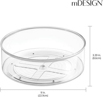 mDesign Lazy Susan Gewürzregale im 2er-Set für das Küchenregal – praktisches Gewürzregal für Küchens