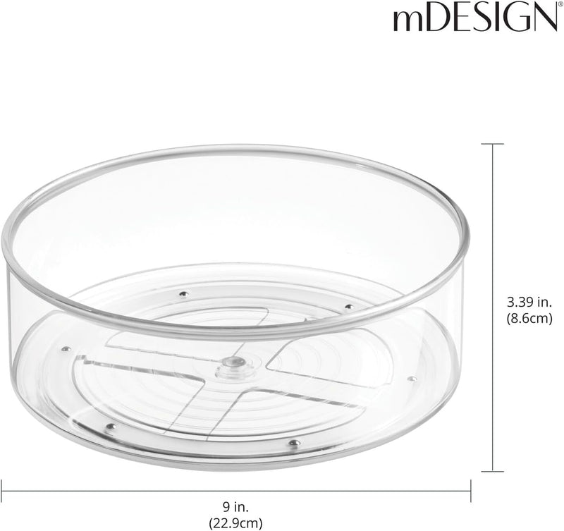 mDesign Lazy Susan Gewürzregale im 2er-Set für das Küchenregal – praktisches Gewürzregal für Küchens