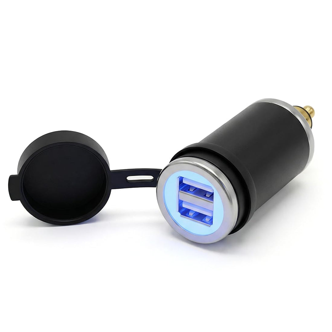 Cliff-Top USB-DIN-Ladegerät (Hella) für Motorrad, 4,6 A, kompatibel mit BMW-Motorrädern (rechts) Bla