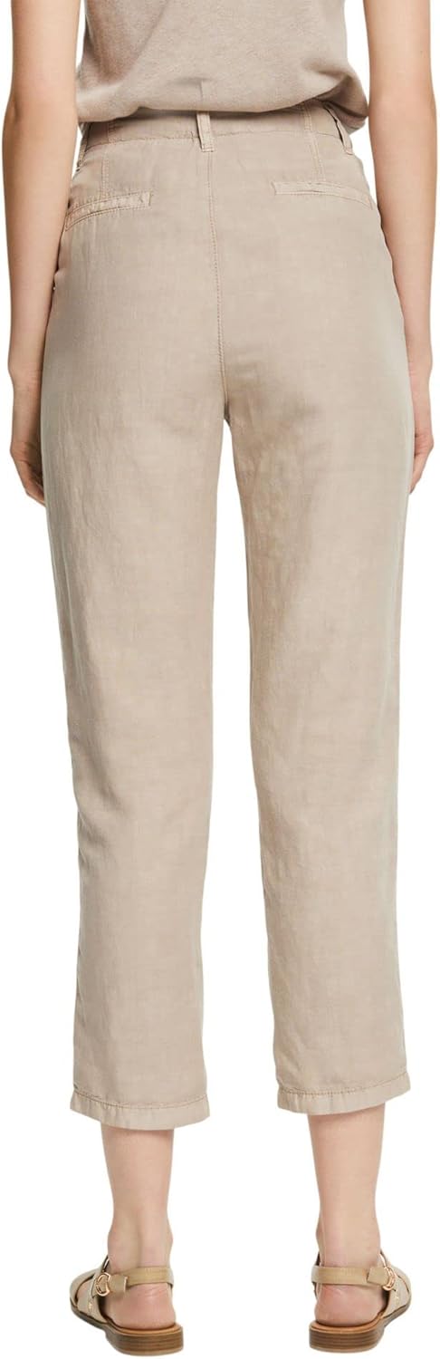 ESPRIT Damen Hose 40 260/Light Taupe, 40 260/Light Taupe