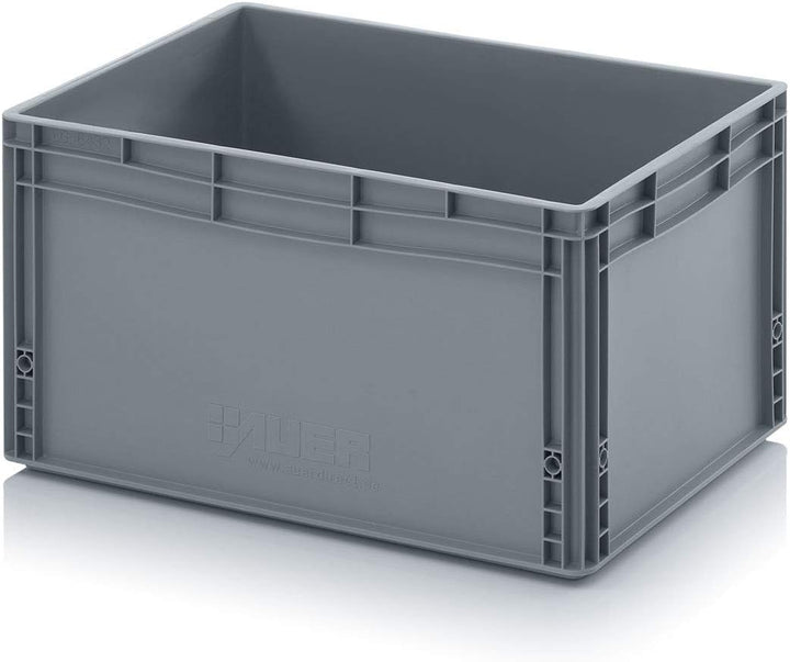 Auer Packaging Eurobehälter-Eurobox 60 x 40 x 33,5 cm mit Scharnierdeckel - Lagerbox Stapelbox Lager