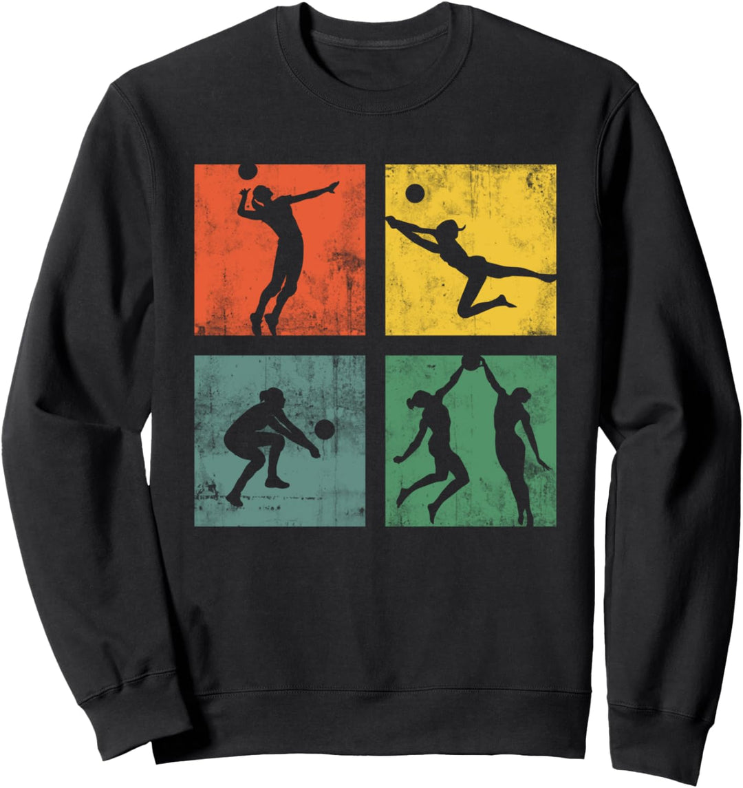 Volleyball Beachvolleyball Volleyballerin Vintage Frauen Sweatshirt
