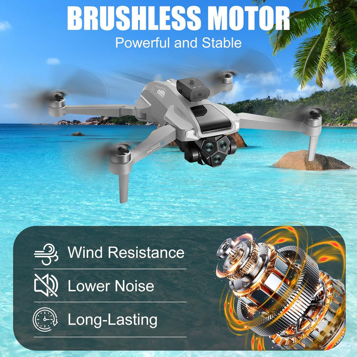 OBEST GPS Drohne mit Kamera 4K Erwachsene 5G WIFI FPV Drone mit Bildschirm 4.5" und 4GB, 2 Batterie
