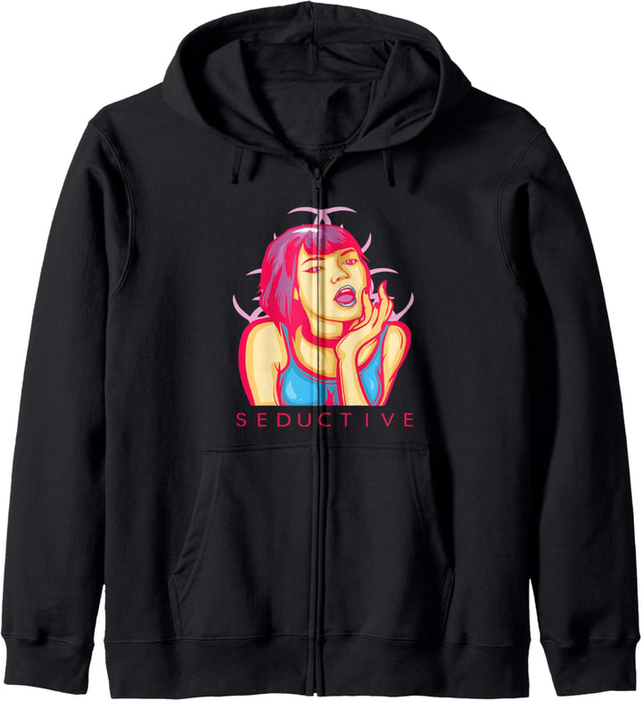 Verführerisches Pastell Gothic Girl Kapuzenjacke