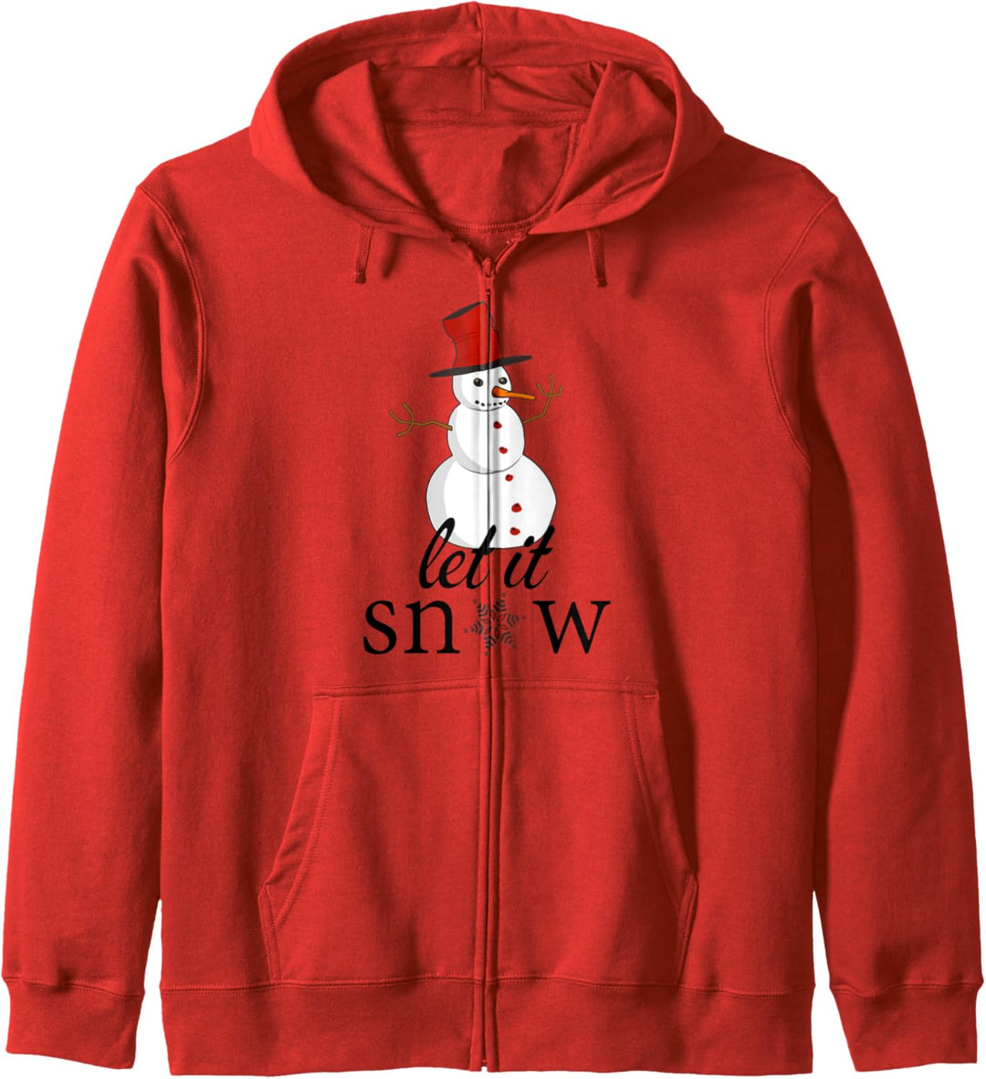Lassen Sie es Schnee Schneemann Weihnachtsferien Winter Kapuzenjacke