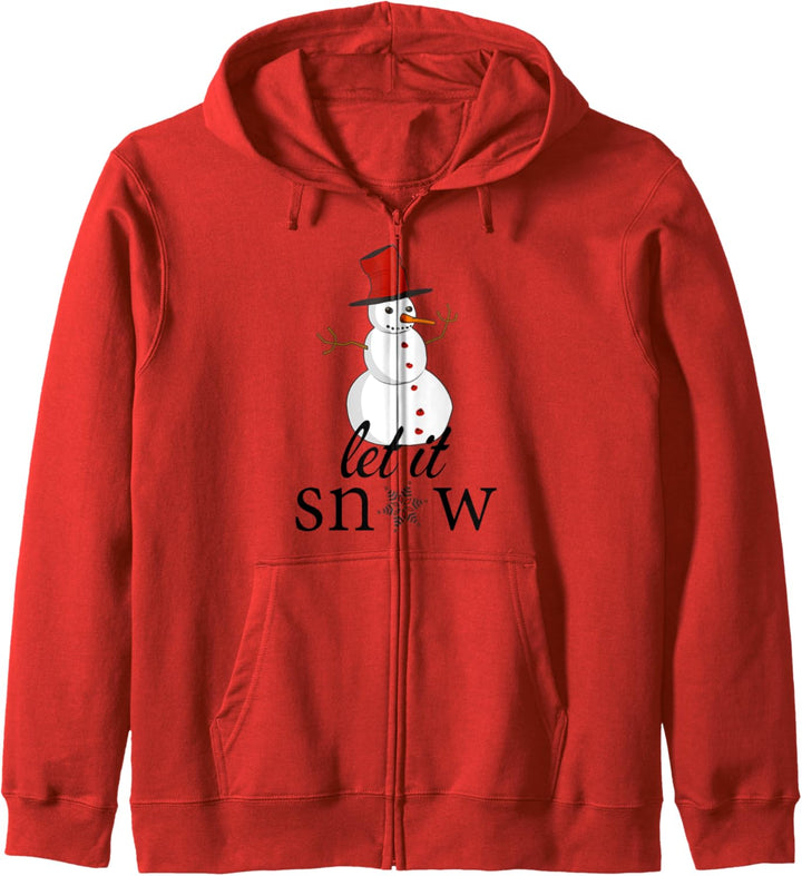 Lassen Sie es Schnee Schneemann Weihnachtsferien Winter Kapuzenjacke