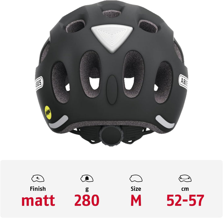 ABUS Kinderhelm Youn-I MIPS - Fahrradhelm mit Licht, Reflektoren und Aufprallschutz (MIPS) - für Mäd