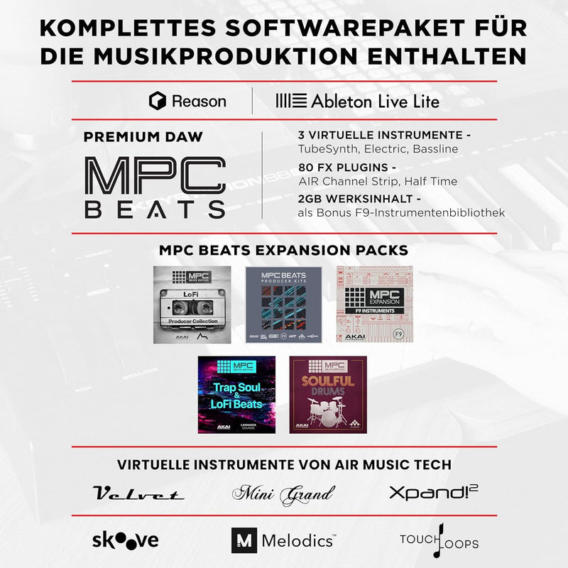 M-Audio Keystation 88 MK3 – MIDI Keyboard Controller mit 88 halbgewichteten Tasten für die Kontrolle