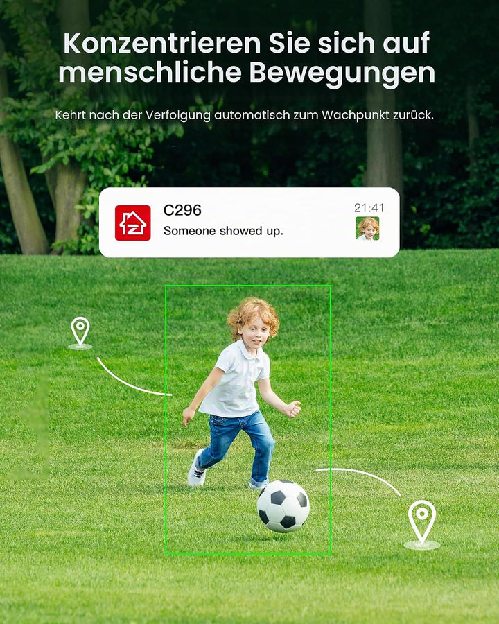 ZOSI 3K Wi-Fi 6 Outdoor Überwachungskamera mit 360° Pan &amp; Neigung, 2,4 GHz WLAN Kamera für Aussen mi