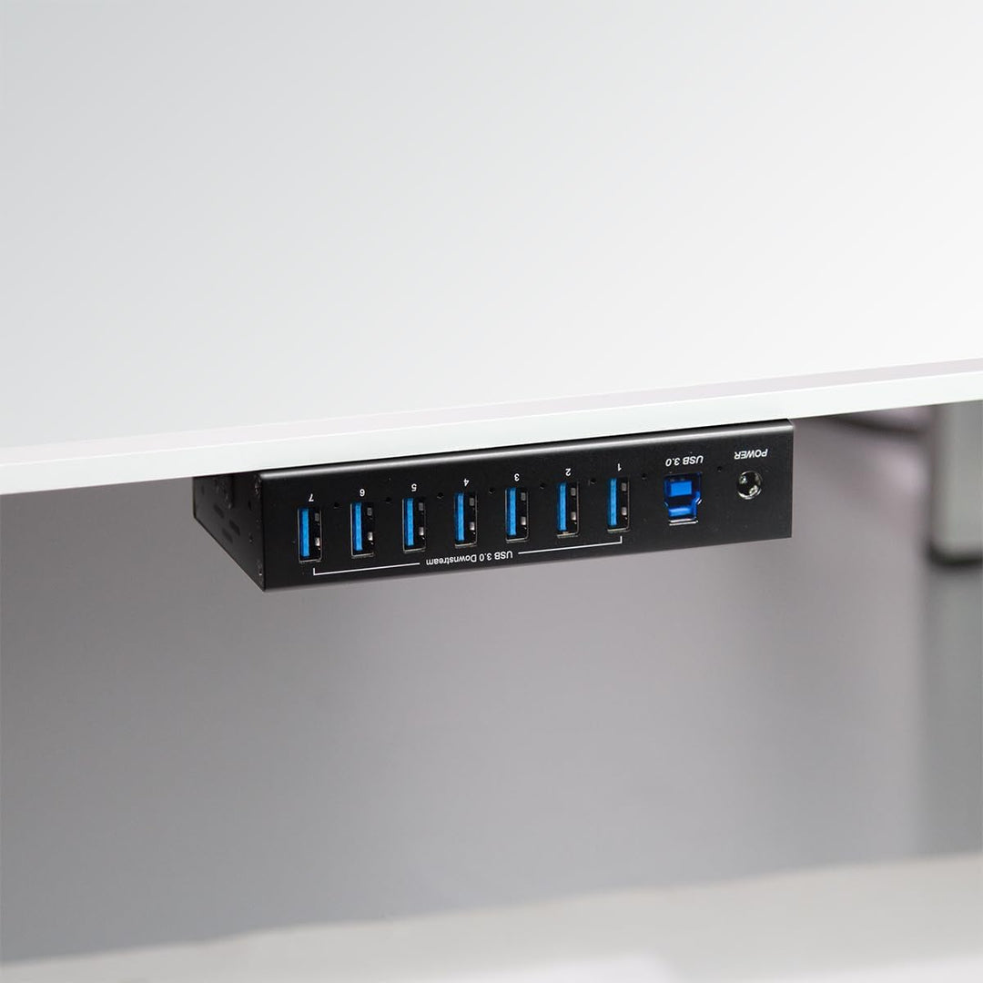 LogiLink 7-Port Hub (USB 3.0) inkl. Netzteil, Industrieausführung, 5 Gbit/s, 10 W, mit Überstrom, Üb